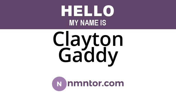 Clayton Gaddy