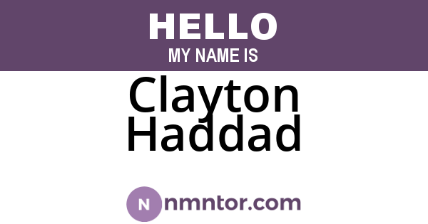 Clayton Haddad