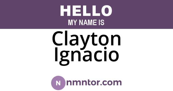Clayton Ignacio