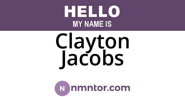 Clayton Jacobs