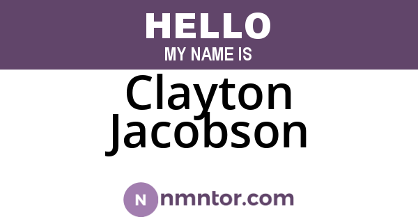 Clayton Jacobson