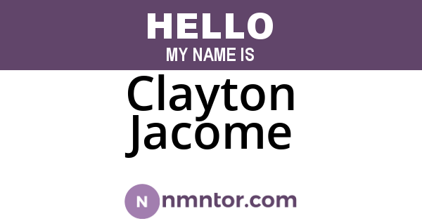 Clayton Jacome