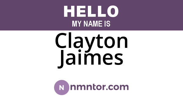 Clayton Jaimes