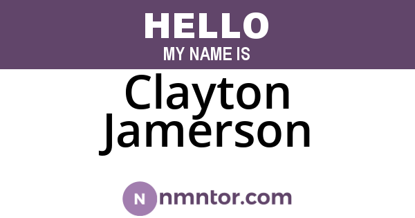 Clayton Jamerson