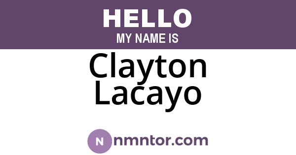 Clayton Lacayo