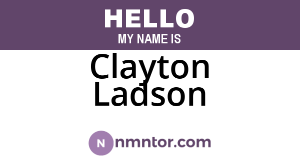 Clayton Ladson