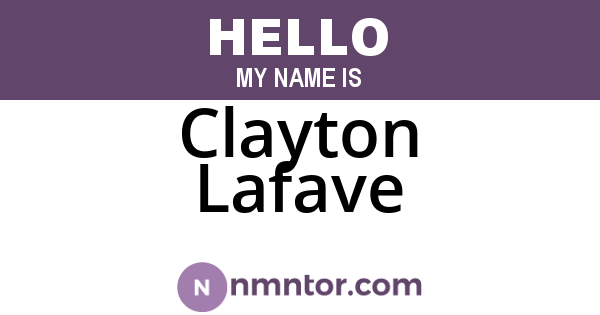 Clayton Lafave