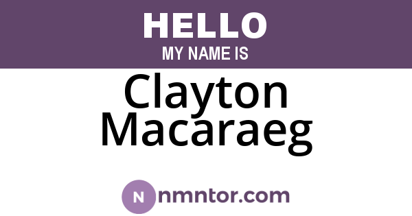 Clayton Macaraeg