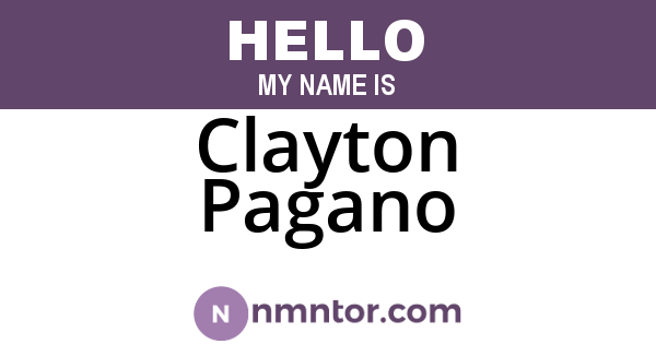 Clayton Pagano