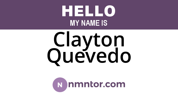 Clayton Quevedo