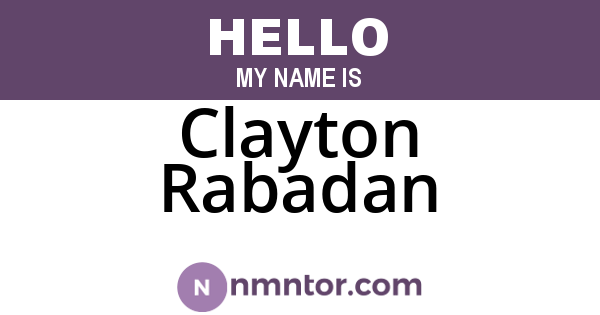 Clayton Rabadan