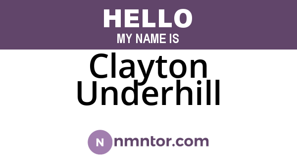 Clayton Underhill