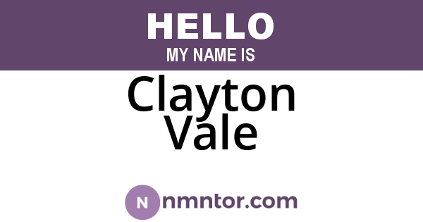 Clayton Vale