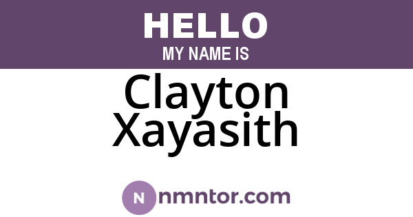 Clayton Xayasith
