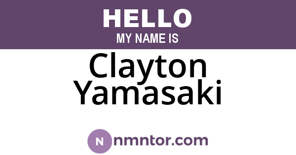Clayton Yamasaki
