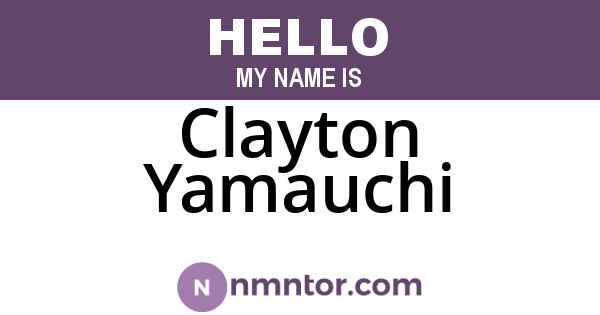 Clayton Yamauchi