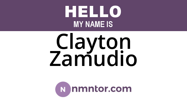 Clayton Zamudio