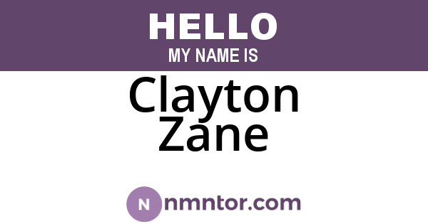 Clayton Zane