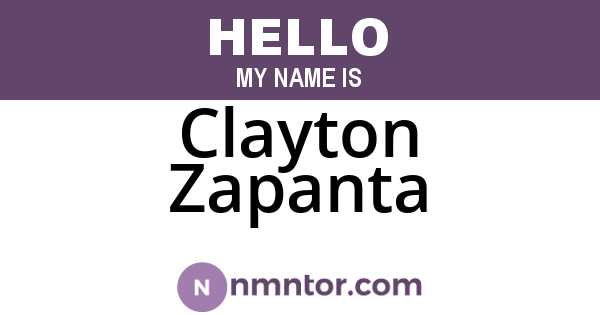 Clayton Zapanta