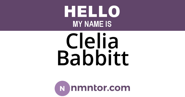 Clelia Babbitt