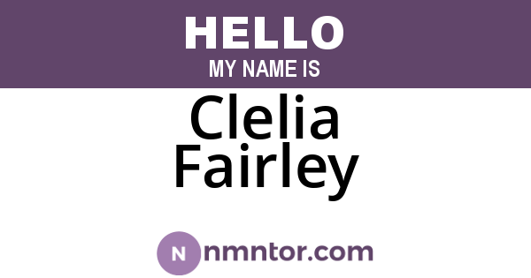 Clelia Fairley