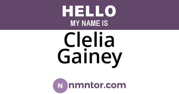 Clelia Gainey
