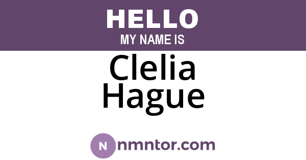 Clelia Hague