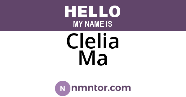 Clelia Ma