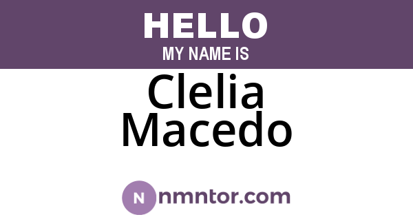 Clelia Macedo