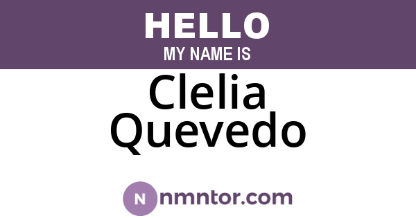 Clelia Quevedo