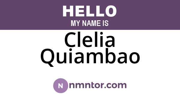 Clelia Quiambao