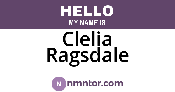 Clelia Ragsdale