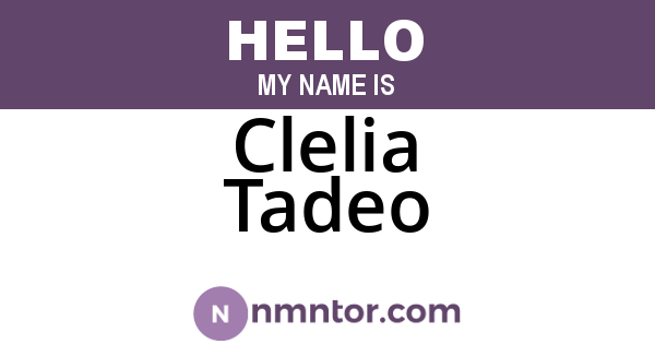 Clelia Tadeo
