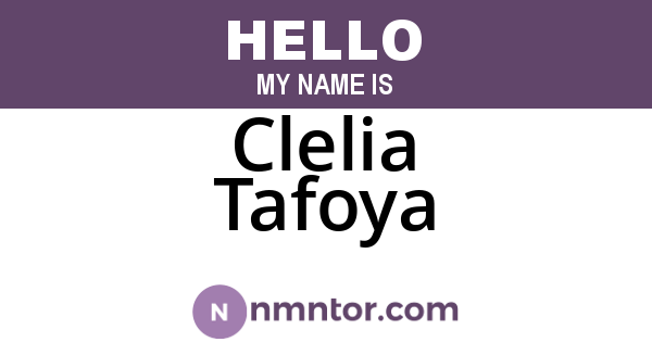 Clelia Tafoya