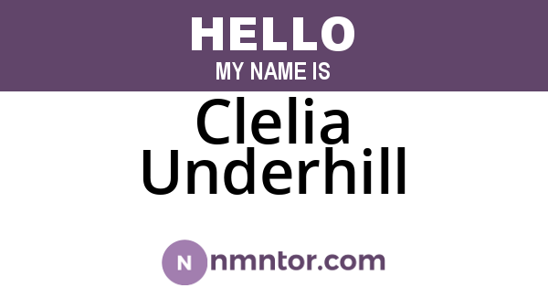 Clelia Underhill