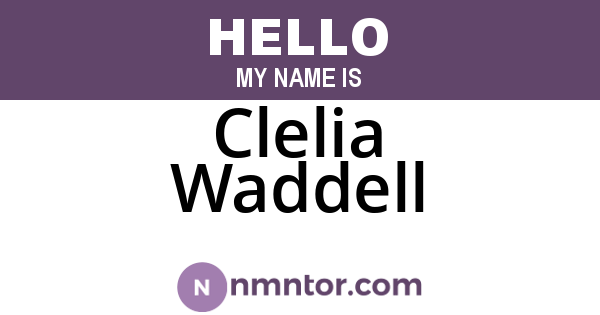 Clelia Waddell