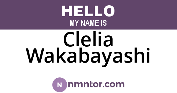 Clelia Wakabayashi