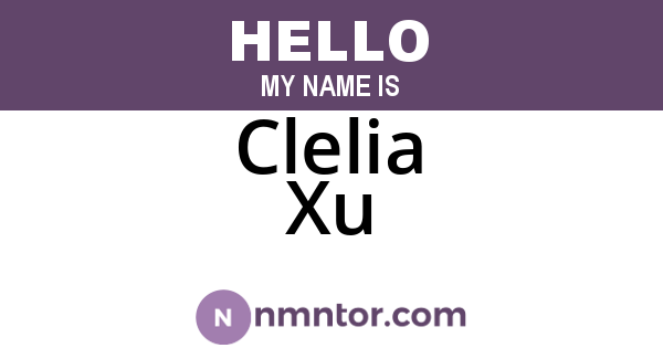 Clelia Xu