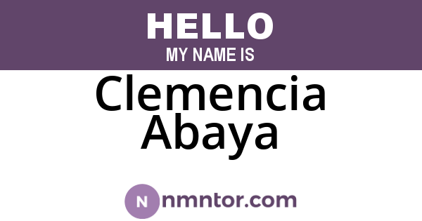 Clemencia Abaya