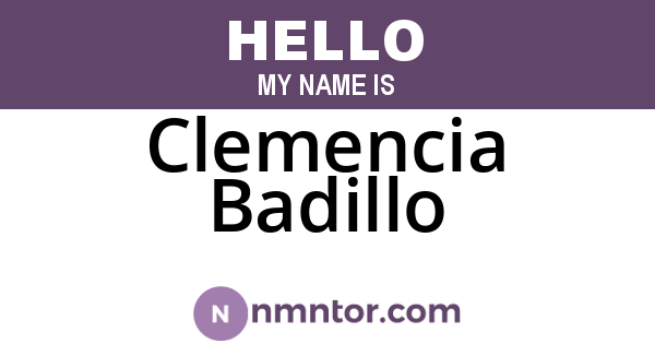 Clemencia Badillo