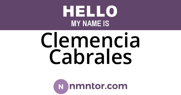 Clemencia Cabrales