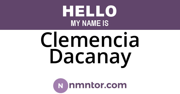 Clemencia Dacanay