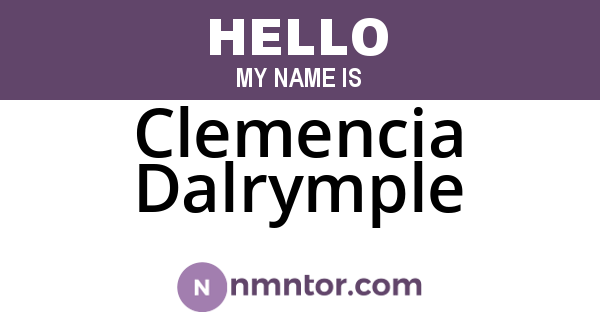 Clemencia Dalrymple