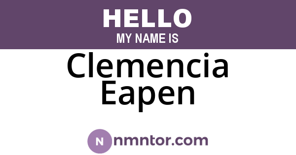 Clemencia Eapen