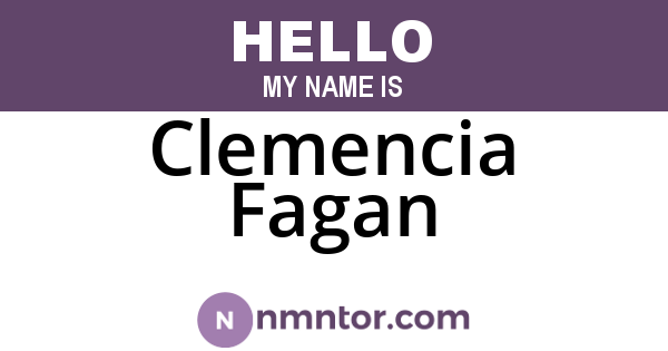 Clemencia Fagan