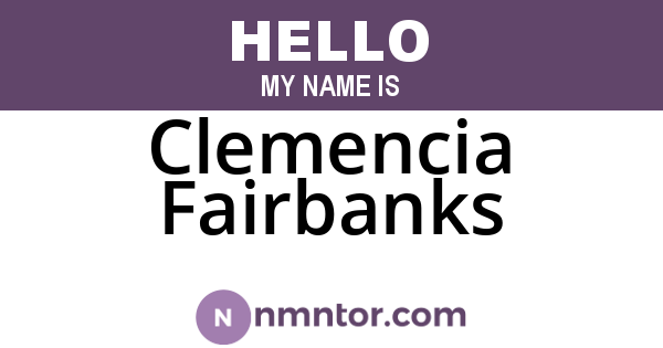 Clemencia Fairbanks