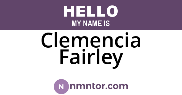 Clemencia Fairley