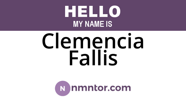 Clemencia Fallis