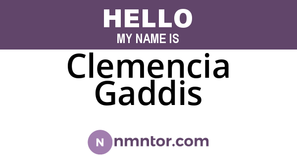 Clemencia Gaddis