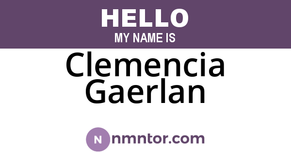 Clemencia Gaerlan
